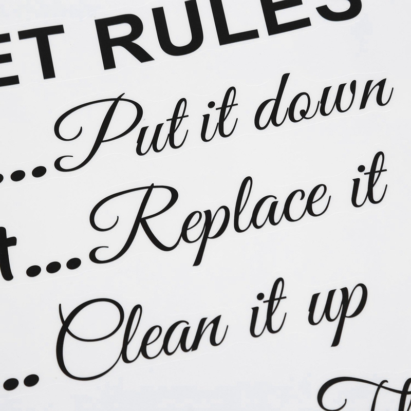AS60-10X Toilet Rules Bathroom - Home Bathroom Rules 评论和价格
