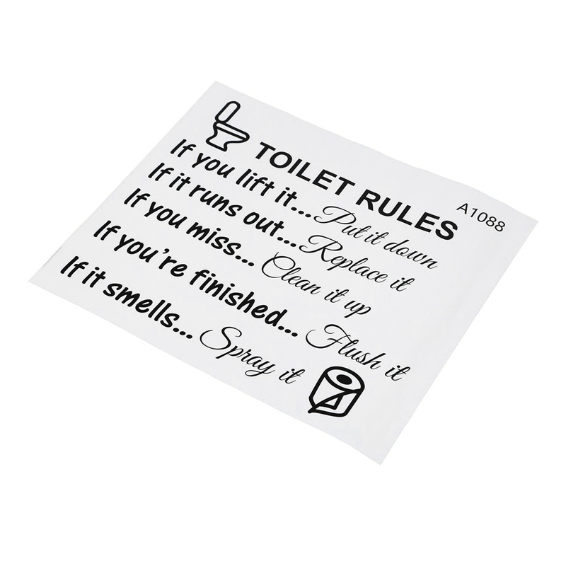 AS60-10X Toilet Rules Bathroom - Home Bathroom Rules 评论和价格