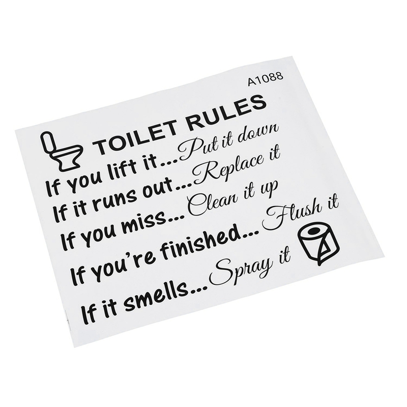 AS60-10X Toilet Rules Bathroom - Home Bathroom Rules 评论和价格