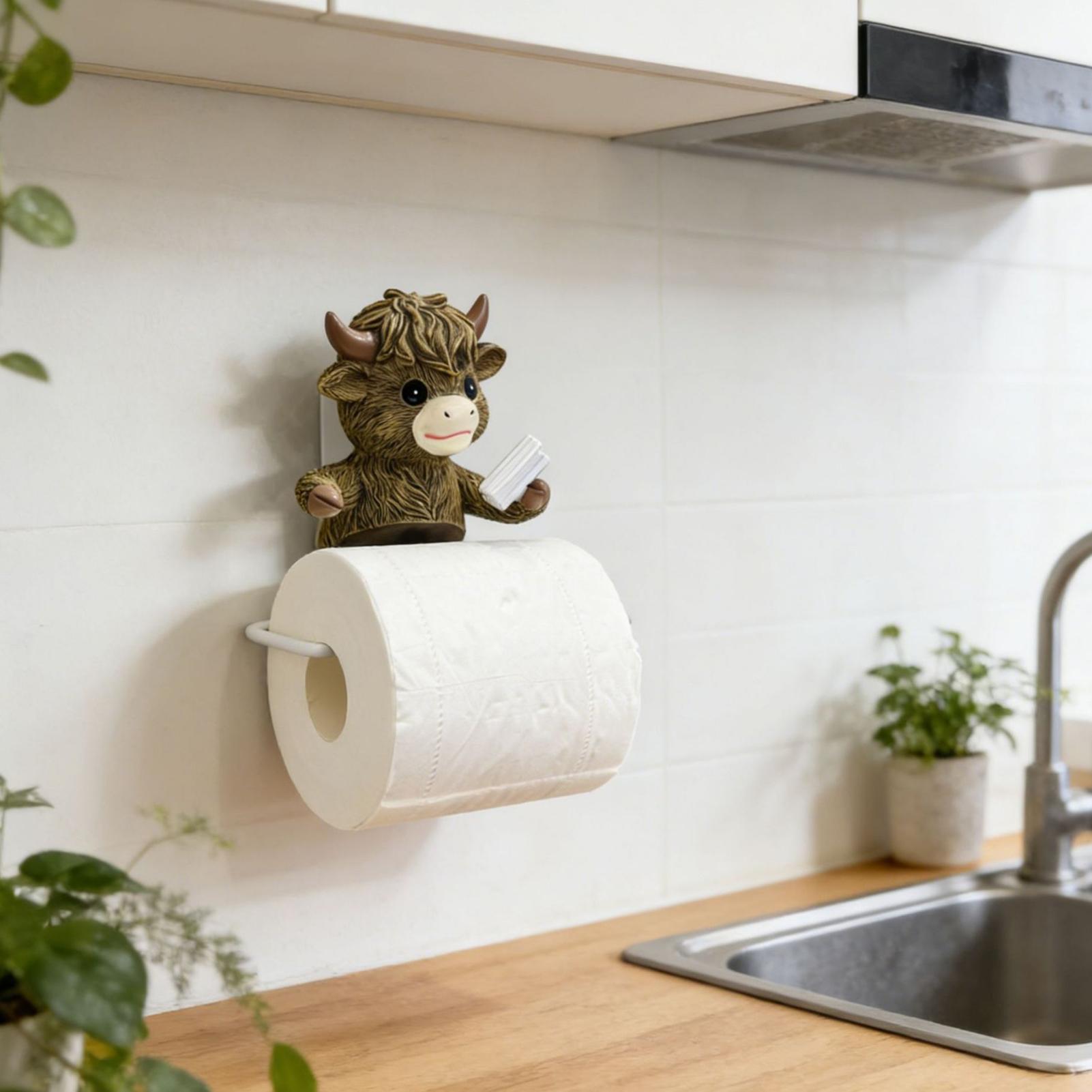 Mount Cow Stand Toilet Roll Ho - Home Bathroom Paper Towel Holder 评论和价格
