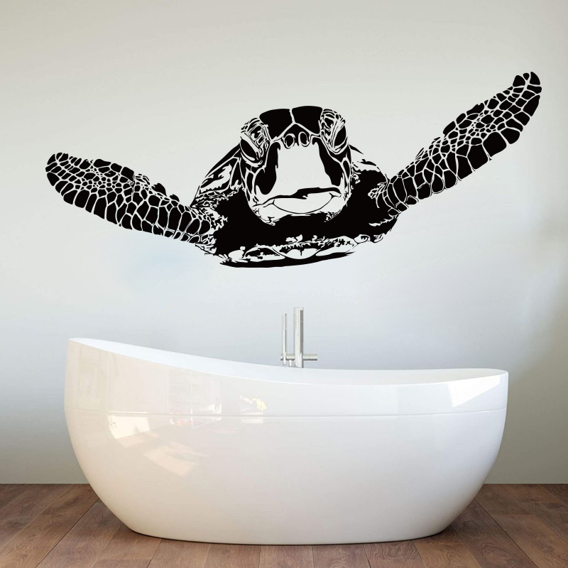 Huge Sea Turtle Ocean Animal W - Home Bathroom Floor Tiles 评论和价格