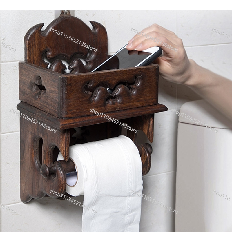 Wooden Paper Towel Holder Toil - Home Bathroom Paper Towel Holder 评论和价格