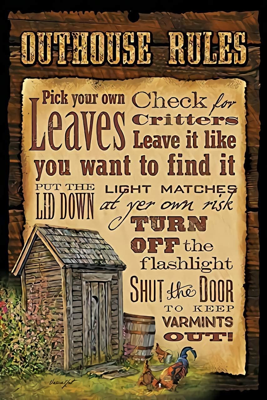 Y1,Vintage Metal Tin Sign Bath - Home Bathroom Rules 评论和价格