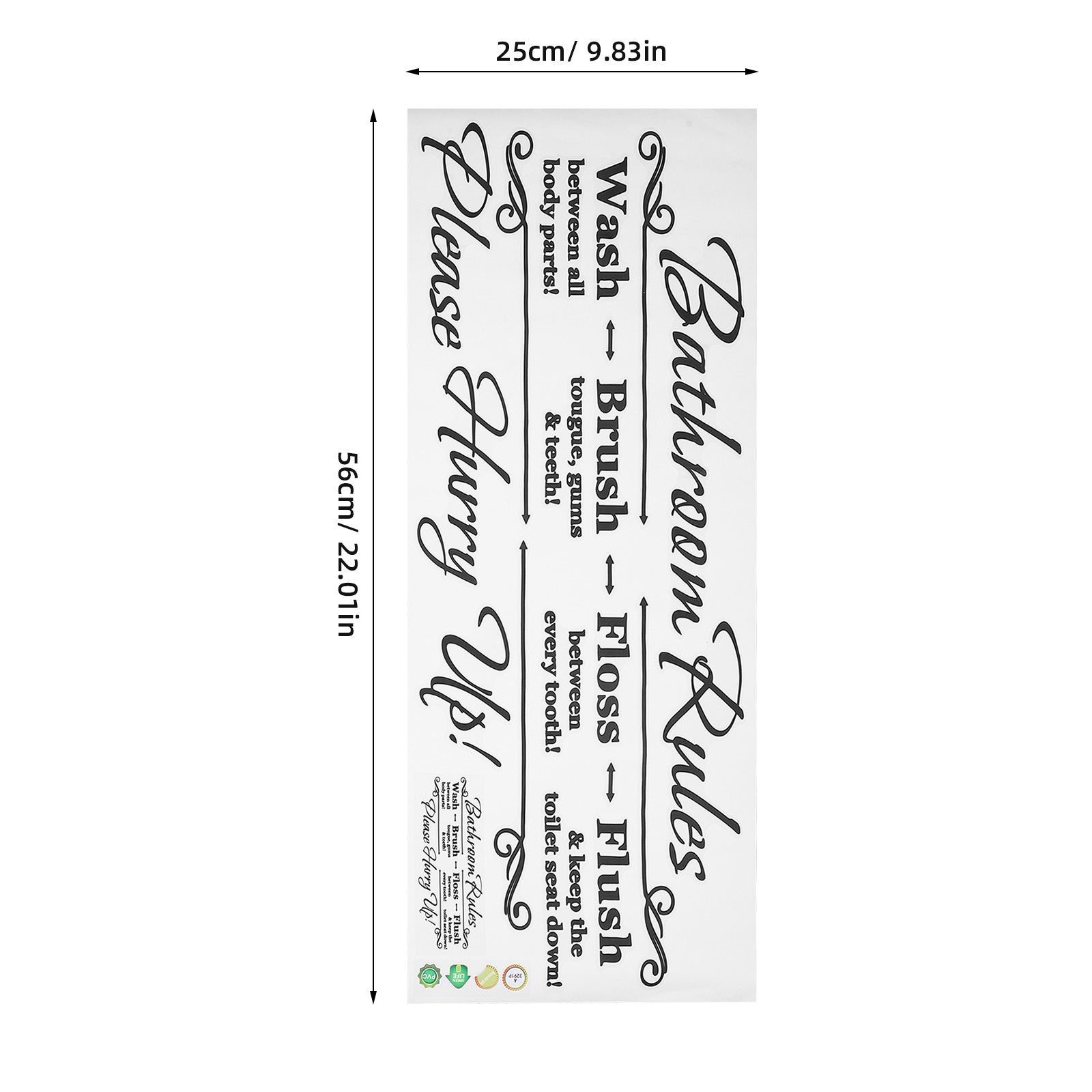 Bathroom Rules Wall Sticker Re - Home Bathroom Rules 评论和价格
