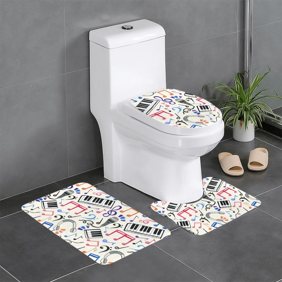 Good Beats - Music Notes & Sym - Home Goods Bathroom Rugs 评论和价格