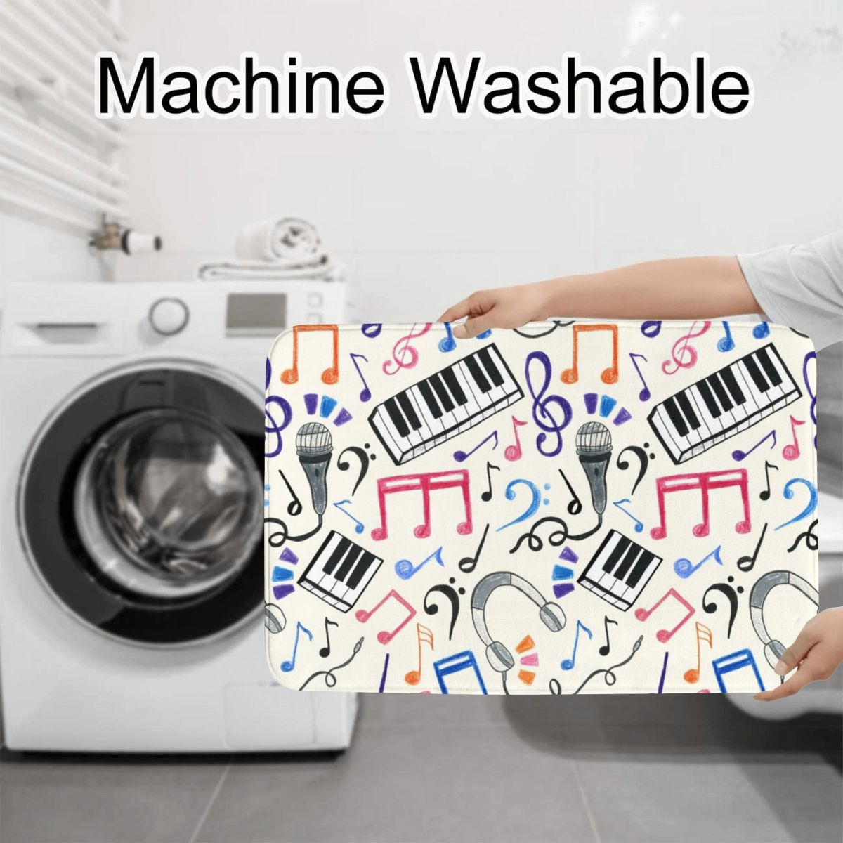 Good Beats - Music Notes & Sym - Home Goods Bathroom Rugs 评论和价格