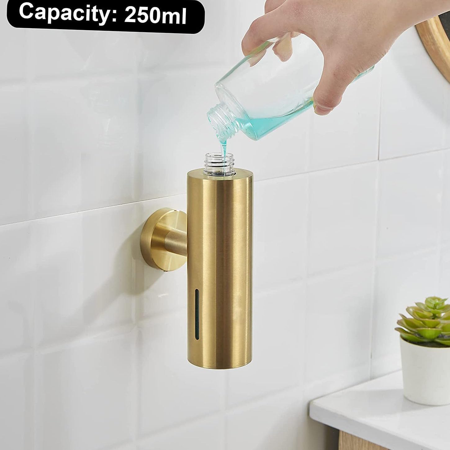 Single 250ML Soap Dispenser Ba - Home Bathroom Wall Soap Dispenser 评论和价格