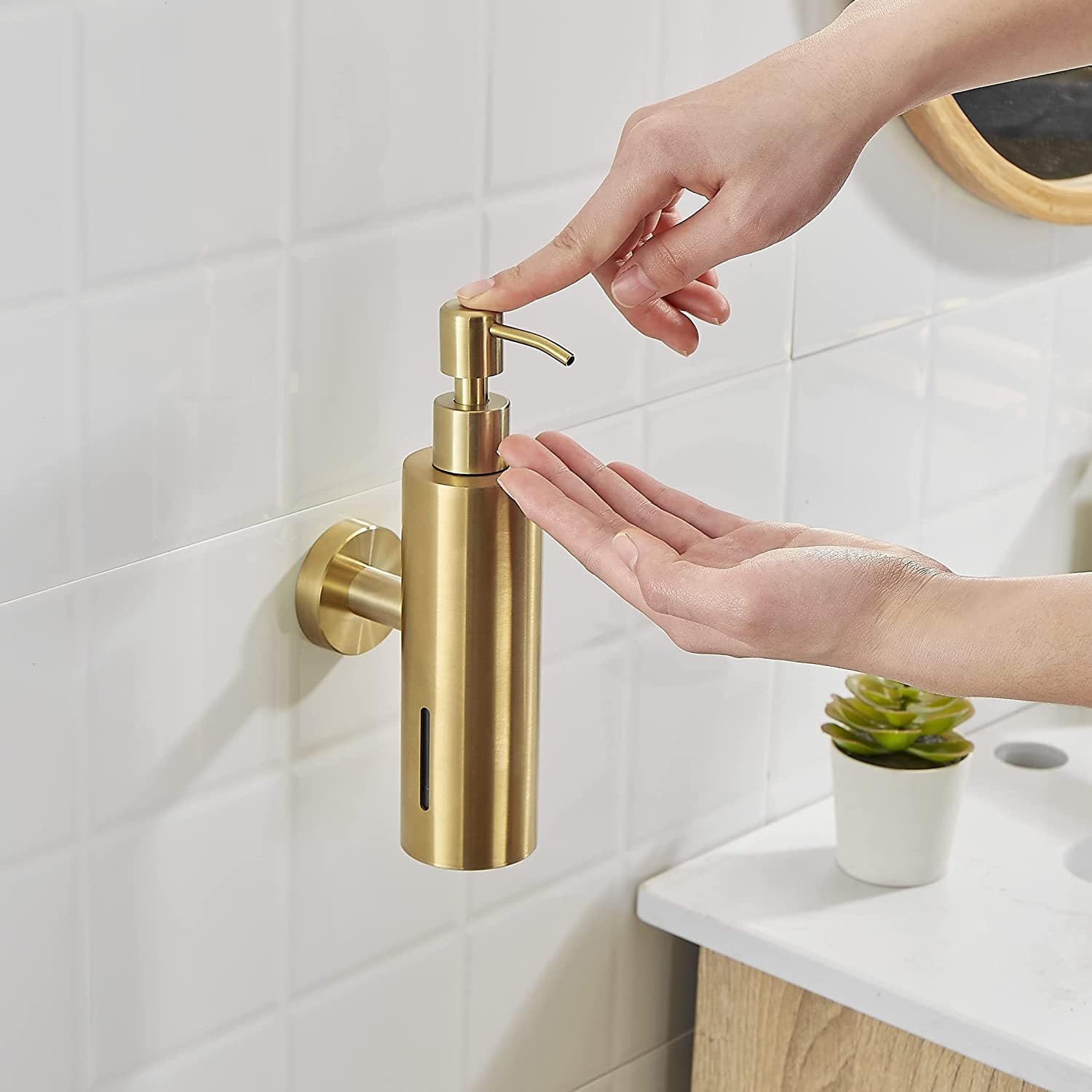 Single 250ML Soap Dispenser Ba - Home Bathroom Wall Soap Dispenser 评论和价格