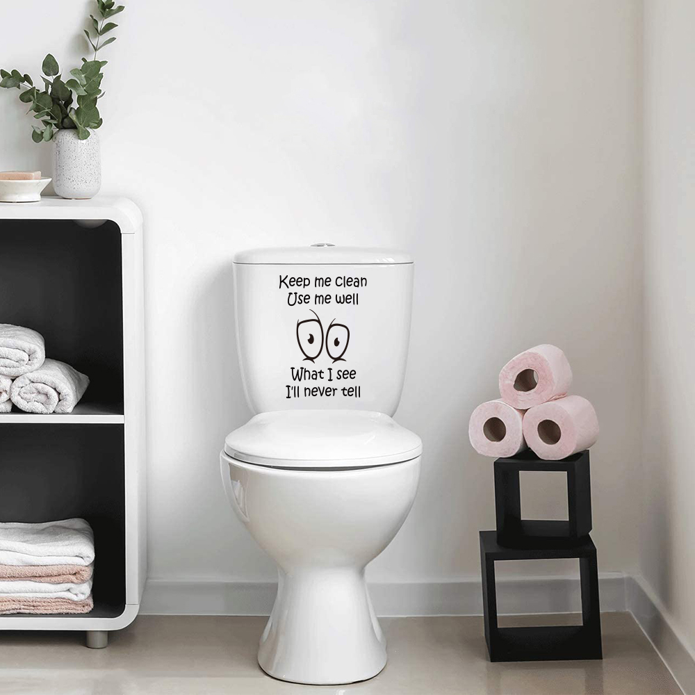 Funny Toilet Sticker Decal Kee - Home Bathroom Floor Tiles 评论和价格