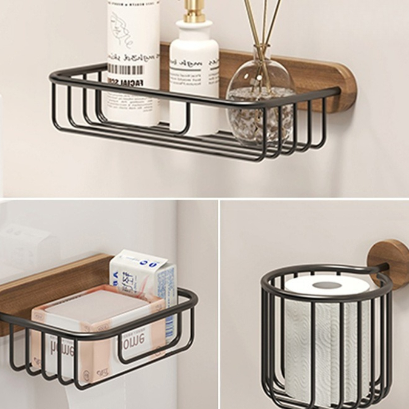 Solid Wood Tissue Holder Witho - Home Bathroom Paper Towel Holder 评论和价格