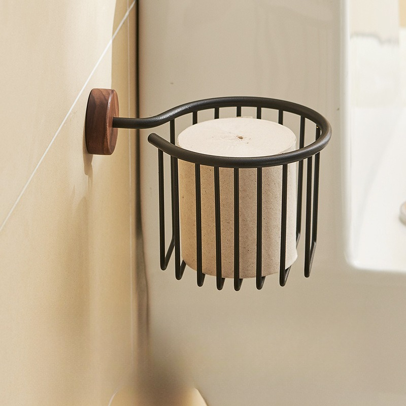 Solid Wood Tissue Holder Witho - Home Bathroom Paper Towel Holder 评论和价格