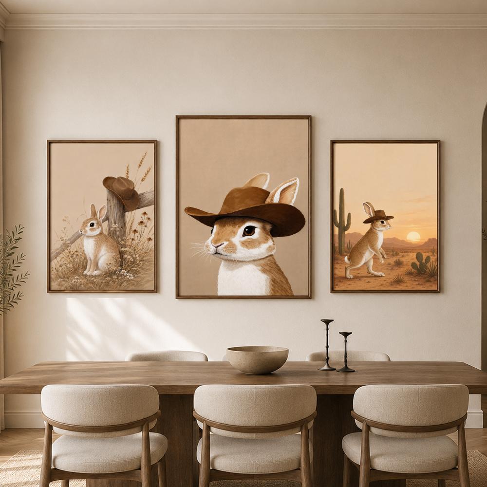 Western Cowboy Rabbit Desert S - Home Bathroom Scene 评论和价格