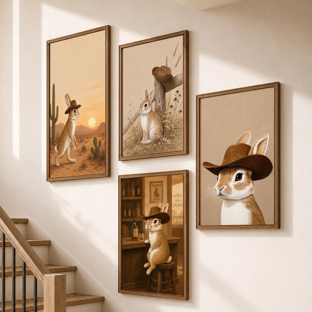Western Cowboy Rabbit Desert S - Home Bathroom Scene 评论和价格
