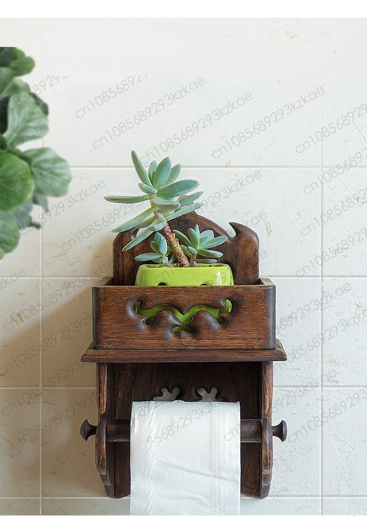Wooden Paper Towel Holder Toil - Home Bathroom Paper Towel Holder 评论和价格
