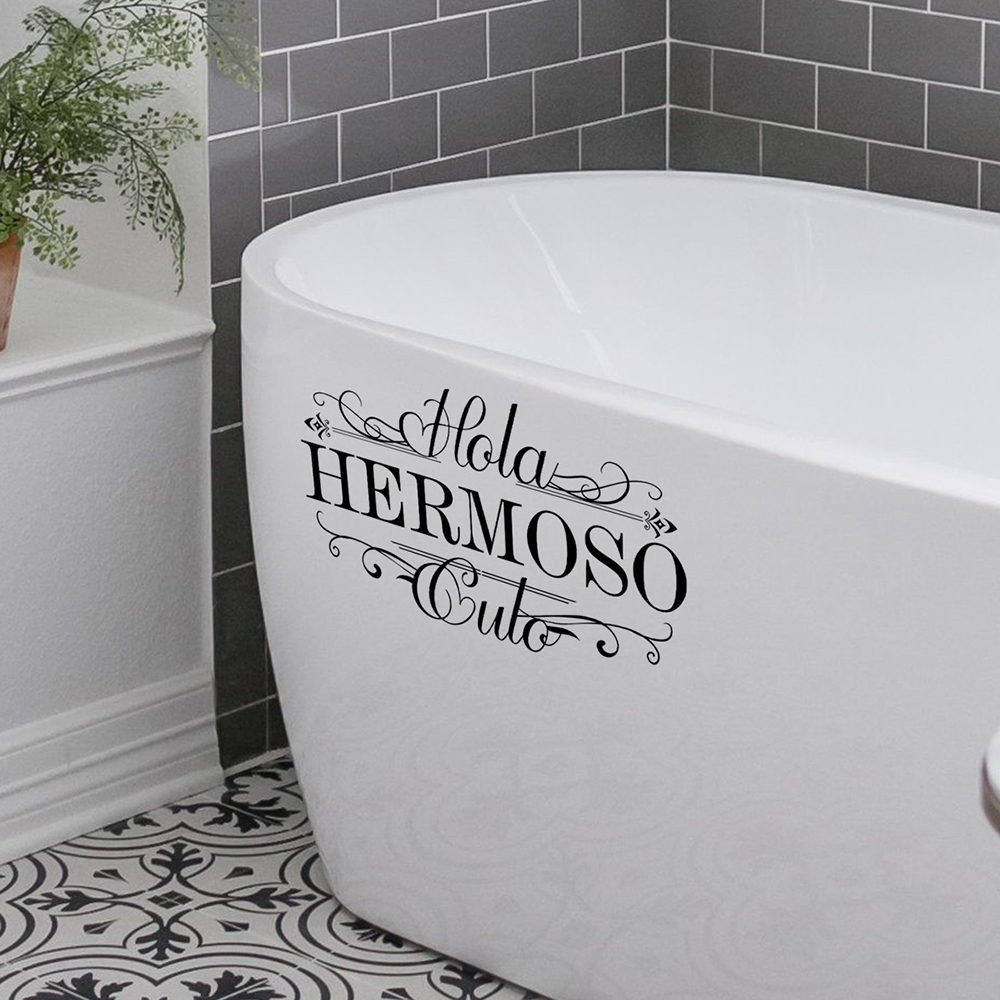 Spanish Funny Hola Heromoso To - Home Bathroom Floor Tiles 评论和价格