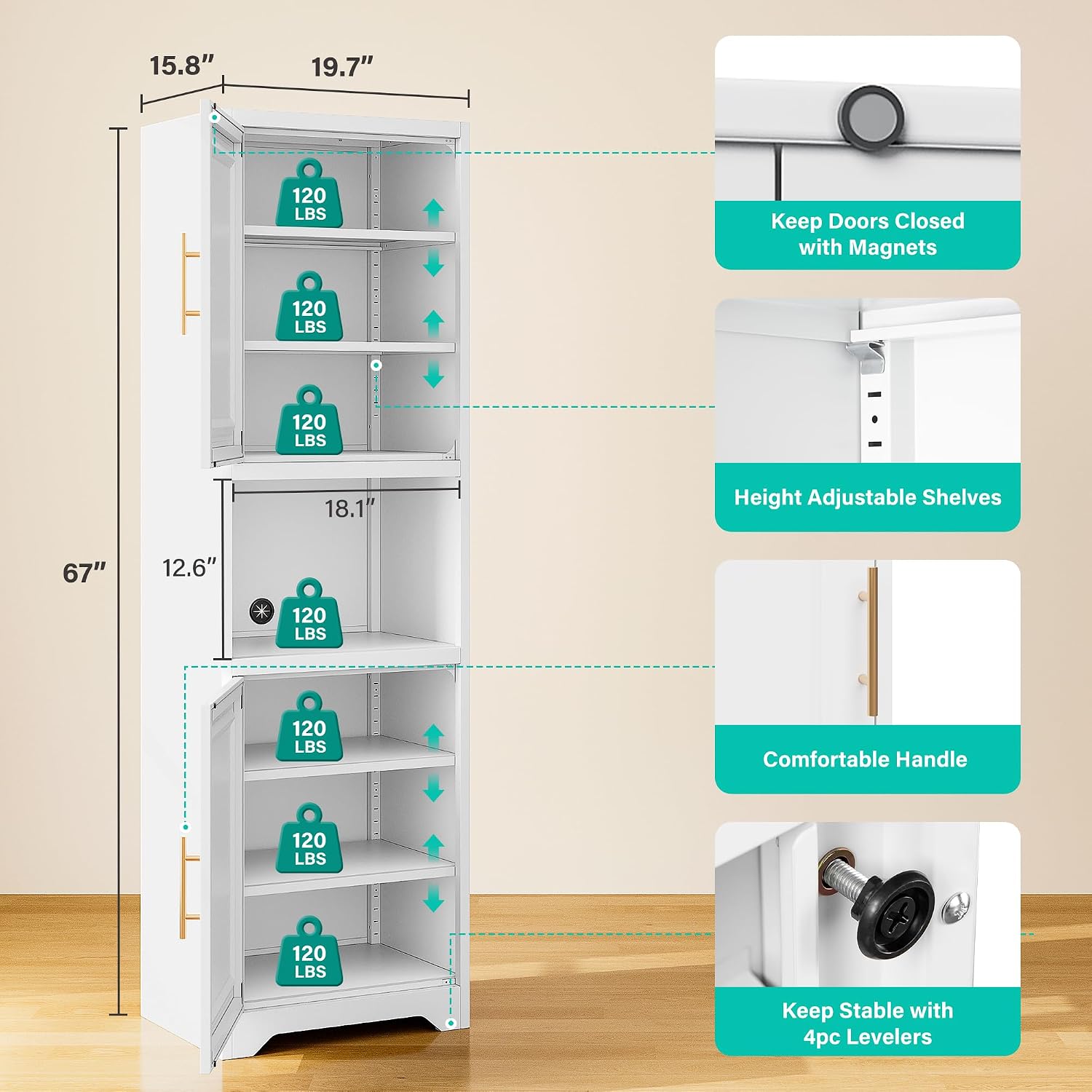 67 Inch Tall Narrow Storage Ca - Home Bathroom Organizer 评论和价格