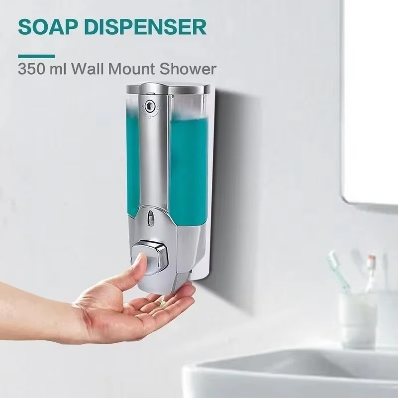 NEW ABS Wall Mounted Soap Disp - Home Bathroom Wall Soap Dispenser 评论和价格