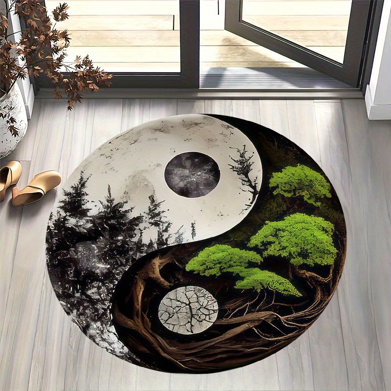1pc Taiji-Style Night Scene Ro - Home Bathroom Scene 评论和价格
