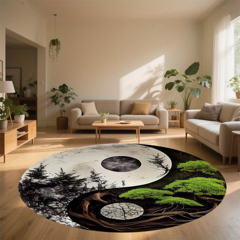 1pc Taiji-Style Night Scene Ro - Home Bathroom Scene 评论和价格