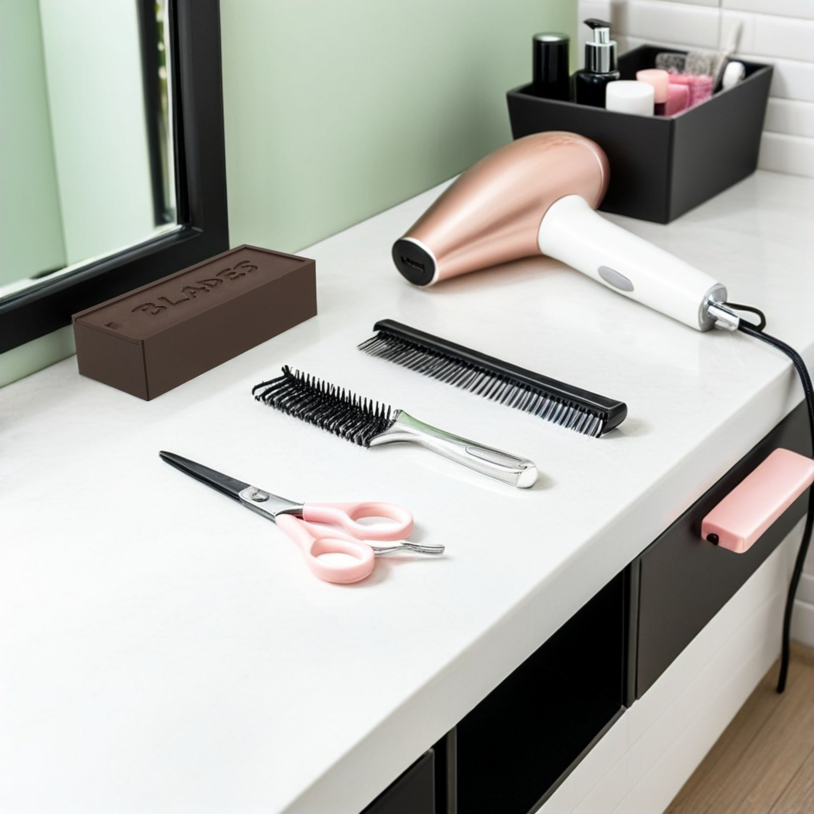 Double Compartment Brown Blade - Home Bathroom Organizer 评论和价格