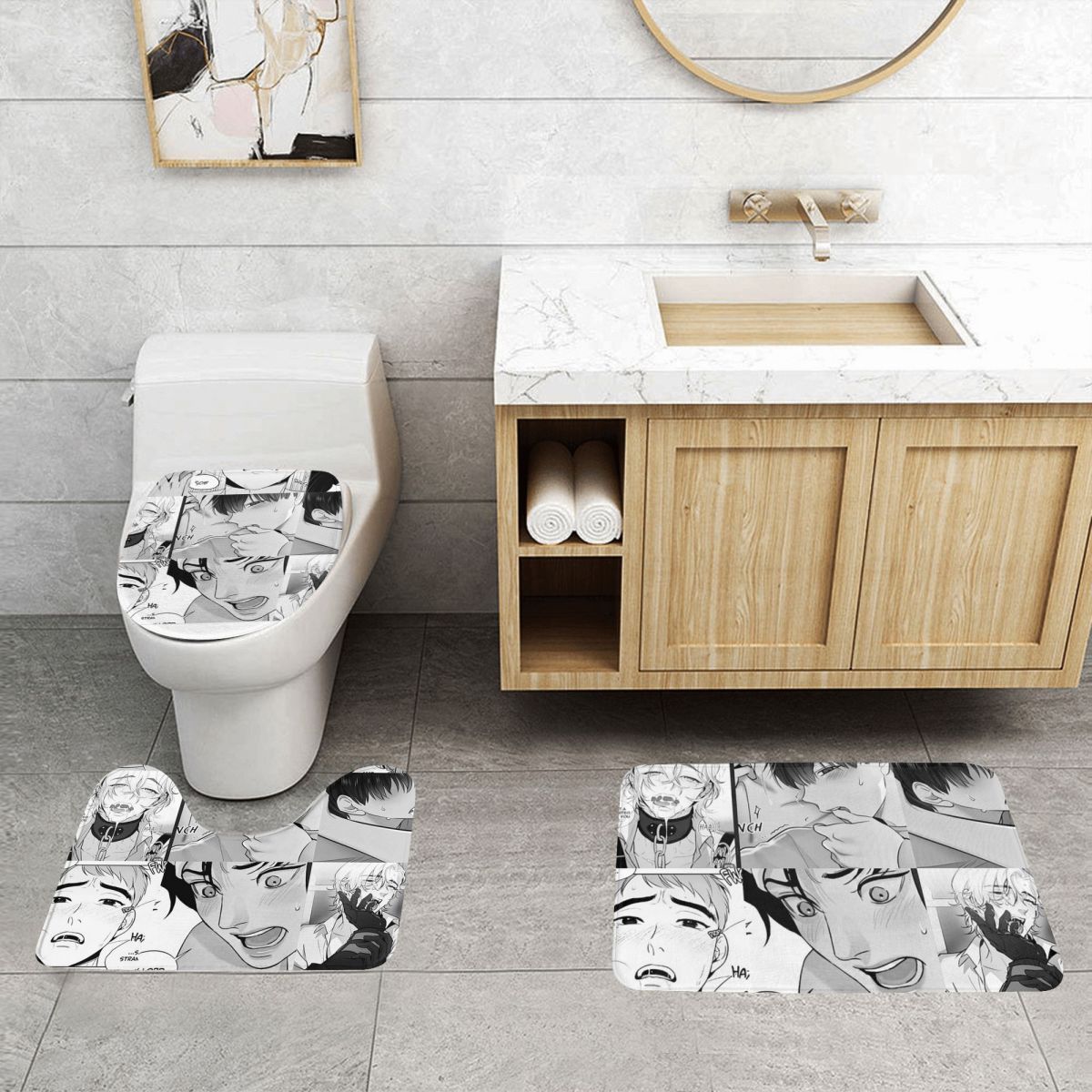 The Good Yaoi Boys 3 Pcs Bath  - Home Goods Bathroom Rugs 评论和价格