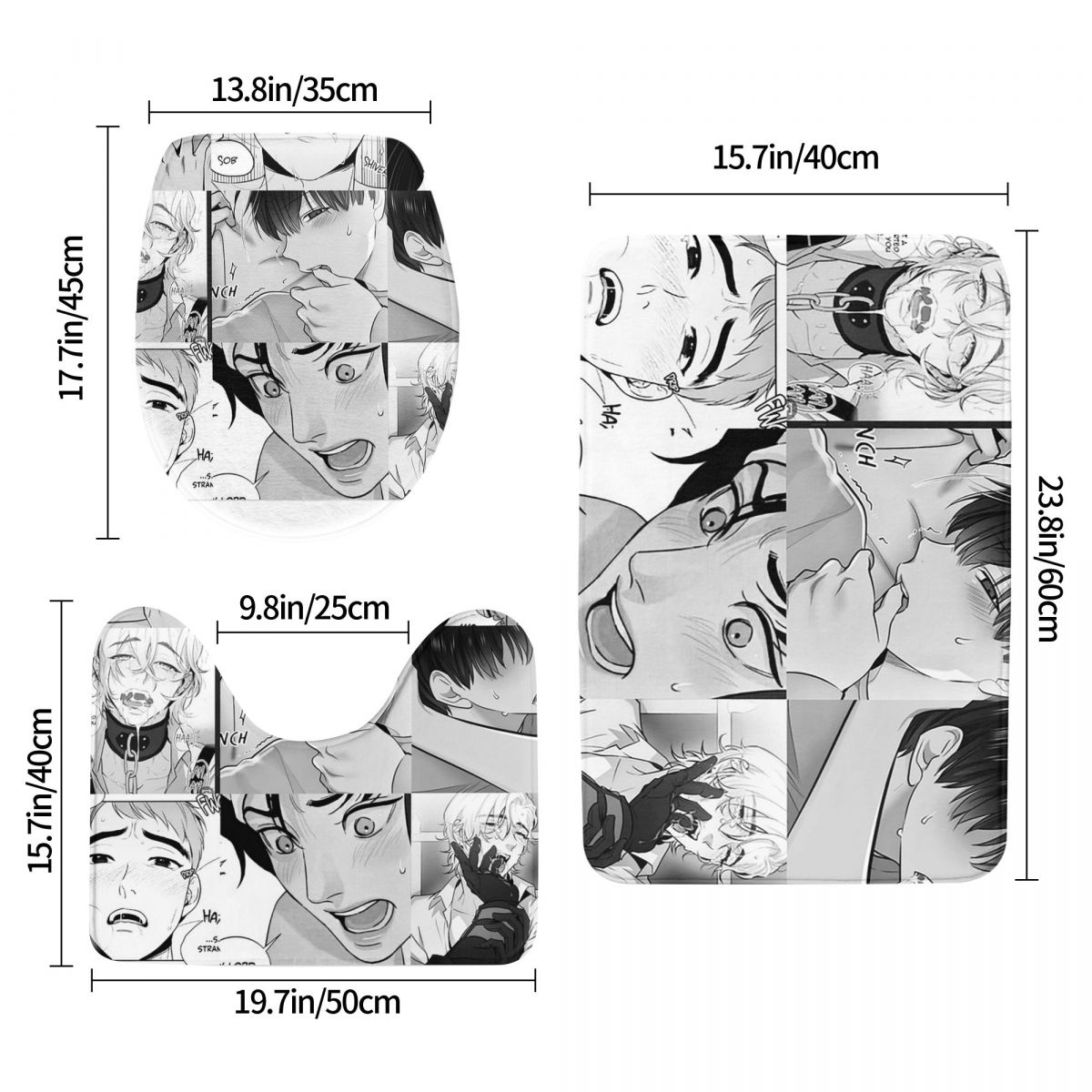 The Good Yaoi Boys 3 Pcs Bath  - Home Goods Bathroom Rugs 评论和价格