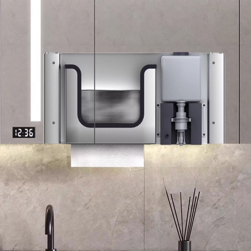 Stainless Steel Hidden Paper T - Home Bathroom Wall Soap Dispenser 评论和价格