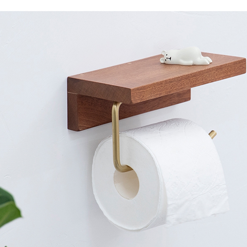 Wooden Tissue Holder Roll Pape - Home Bathroom Paper Towel Holder 评论和价格