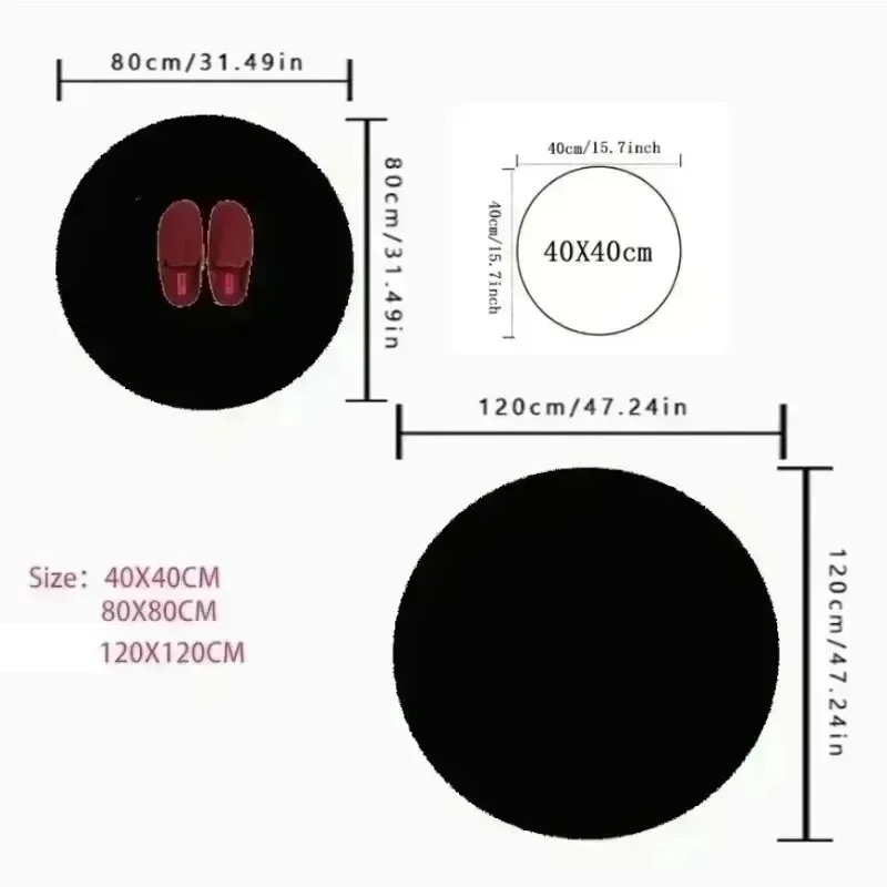 Colorful Square Pattern Round  - Home Goods Bathroom Rugs 评论和价格