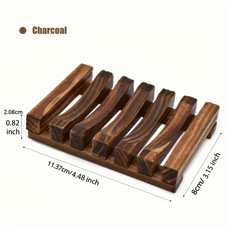1Pc Natural Wood Soap Dish Hol - Home Bathroom Vent 评论和价格