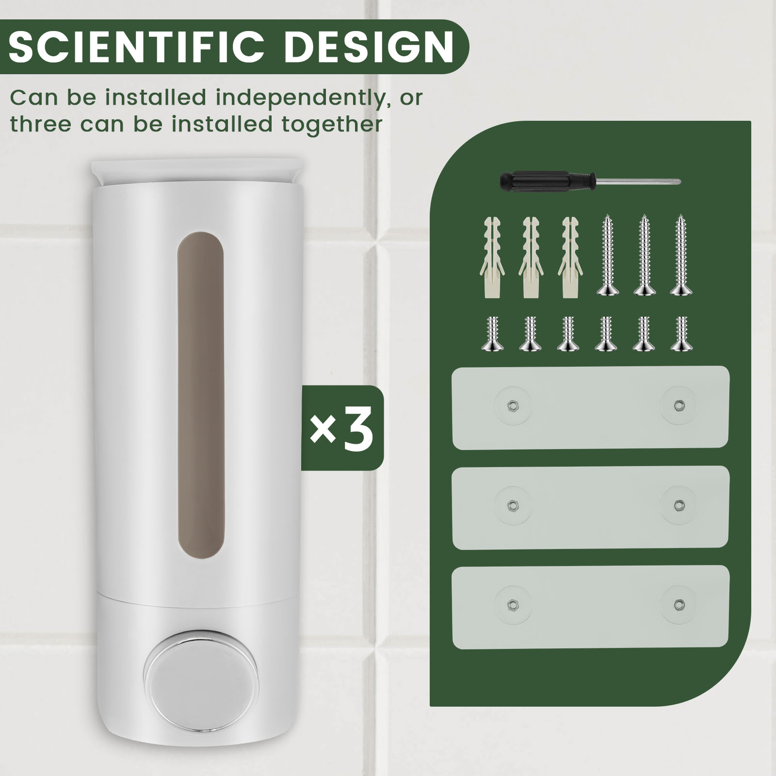 500ml Wall Mounted Bathroom Li - Home Bathroom Wall Soap Dispenser 评论和价格