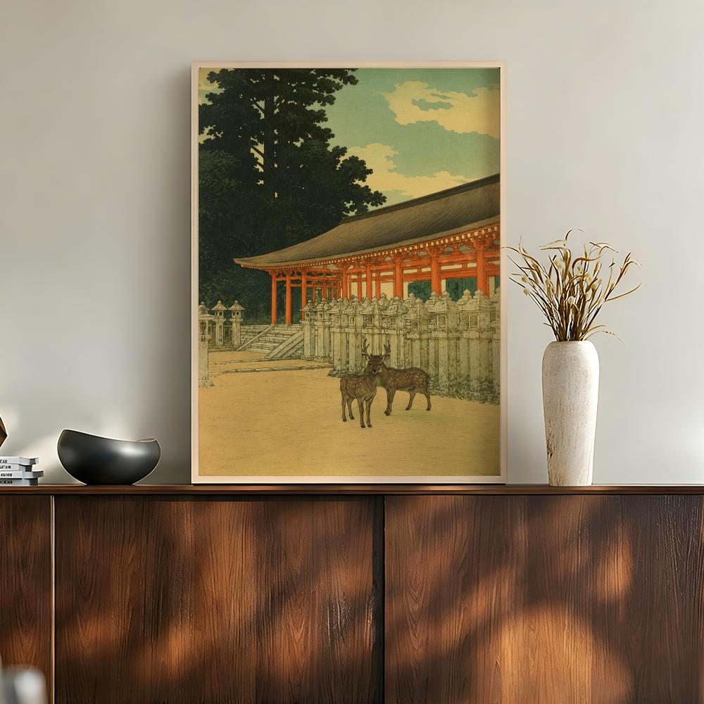 Vintage Japanese Temples Pagod - Home Bathroom Scene 评论和价格