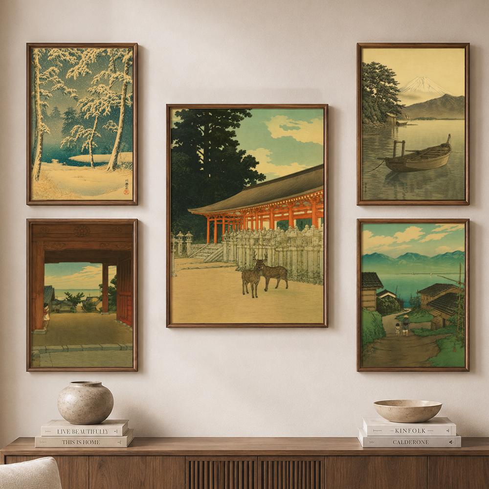Vintage Japanese Temples Pagod - Home Bathroom Scene 评论和价格
